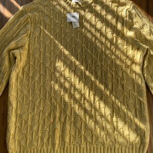 American Eagle Outfitters Men's Mustard Crewneck Sweater